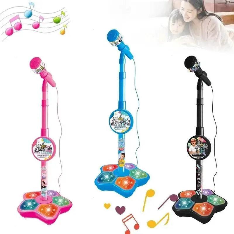  Kids Rocking Roll Microphone with Stand Karaoke Music Instrument Educational Toy Birthday Gift for Girls and Boys -  ToylandEU™