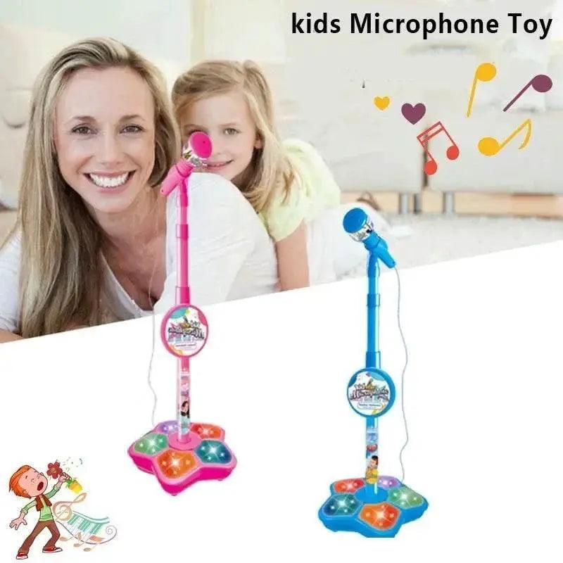  Kids Rocking Roll Microphone with Stand Karaoke Music Instrument Educational Toy Birthday Gift for Girls and Boys -  ToylandEU™