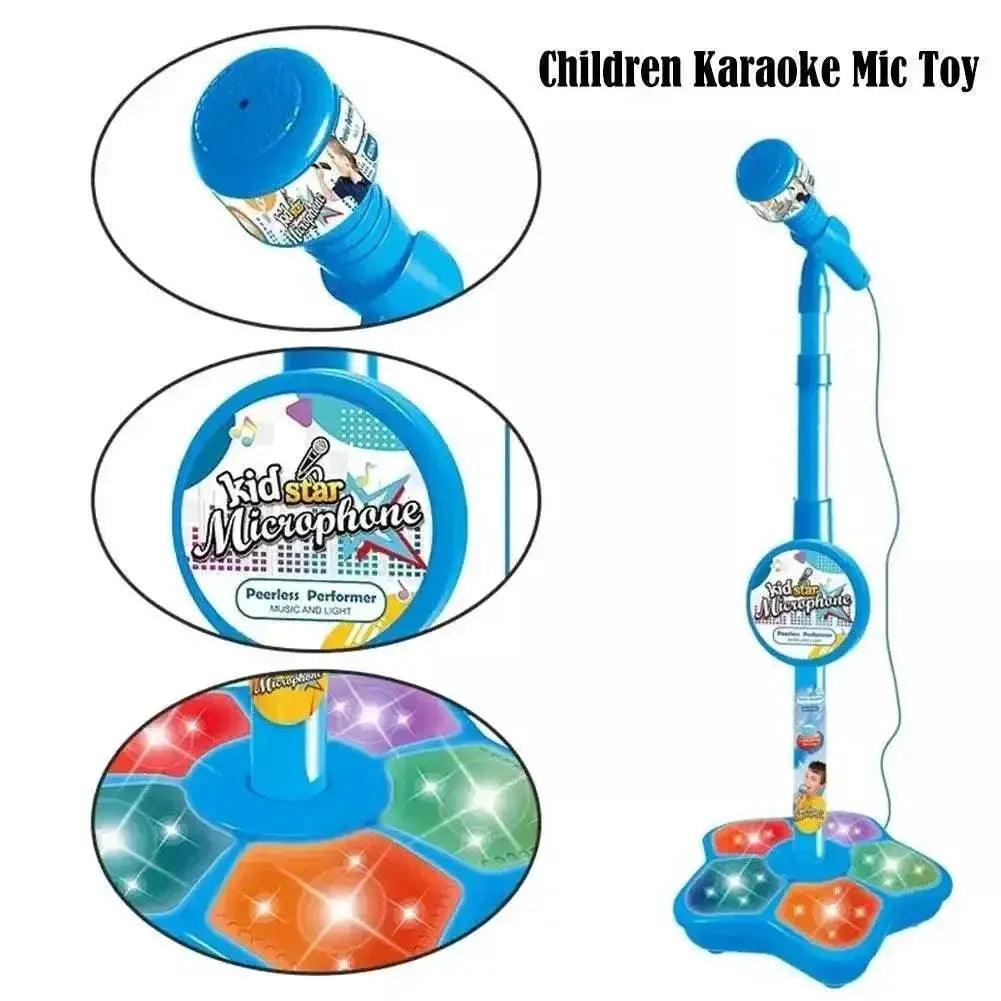  Kids Rocking Roll Microphone with Stand Karaoke Music Instrument Educational Toy Birthday Gift for Girls and Boys -  ToylandEU™
