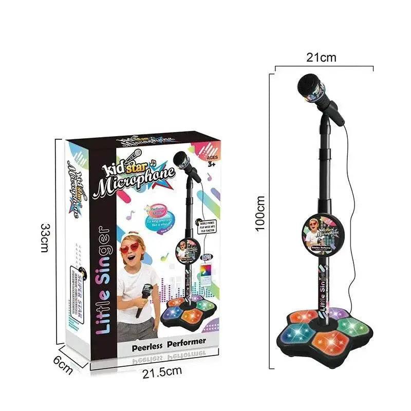  Kids Rocking Roll Microphone with Stand Karaoke Music Instrument Educational Toy Birthday Gift for Girls and Boys -  ToylandEU™