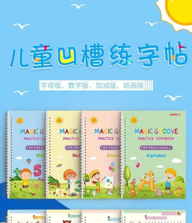  Magic Copybook Montessori Reusable Drawing Toy For Kids Pen Control Training And Educational Sticker -  ToylandEU™