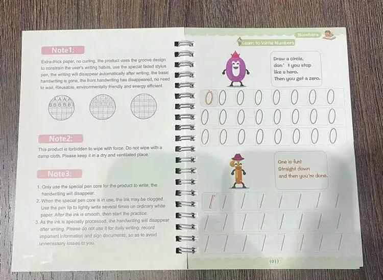  Magic Writing Book Portuguese Calligraphy Notebook For Kids Reusable Montessori Letter Practice Toy -  ToylandEU™