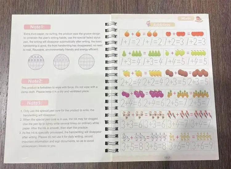  Magic Writing Book Portuguese Calligraphy Notebook For Kids Reusable Montessori Letter Practice Toy -  ToylandEU™