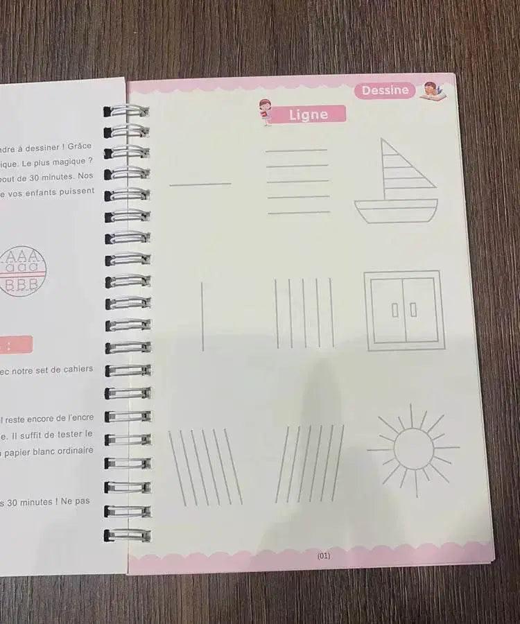  Magic Writing Book Portuguese Calligraphy Notebook For Kids Reusable Montessori Letter Practice Toy -  ToylandEU™