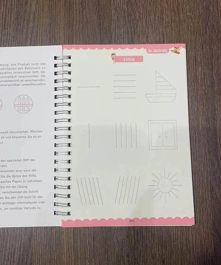  Magic Writing Book Portuguese Calligraphy Notebook For Kids Reusable Montessori Letter Practice Toy -  ToylandEU™