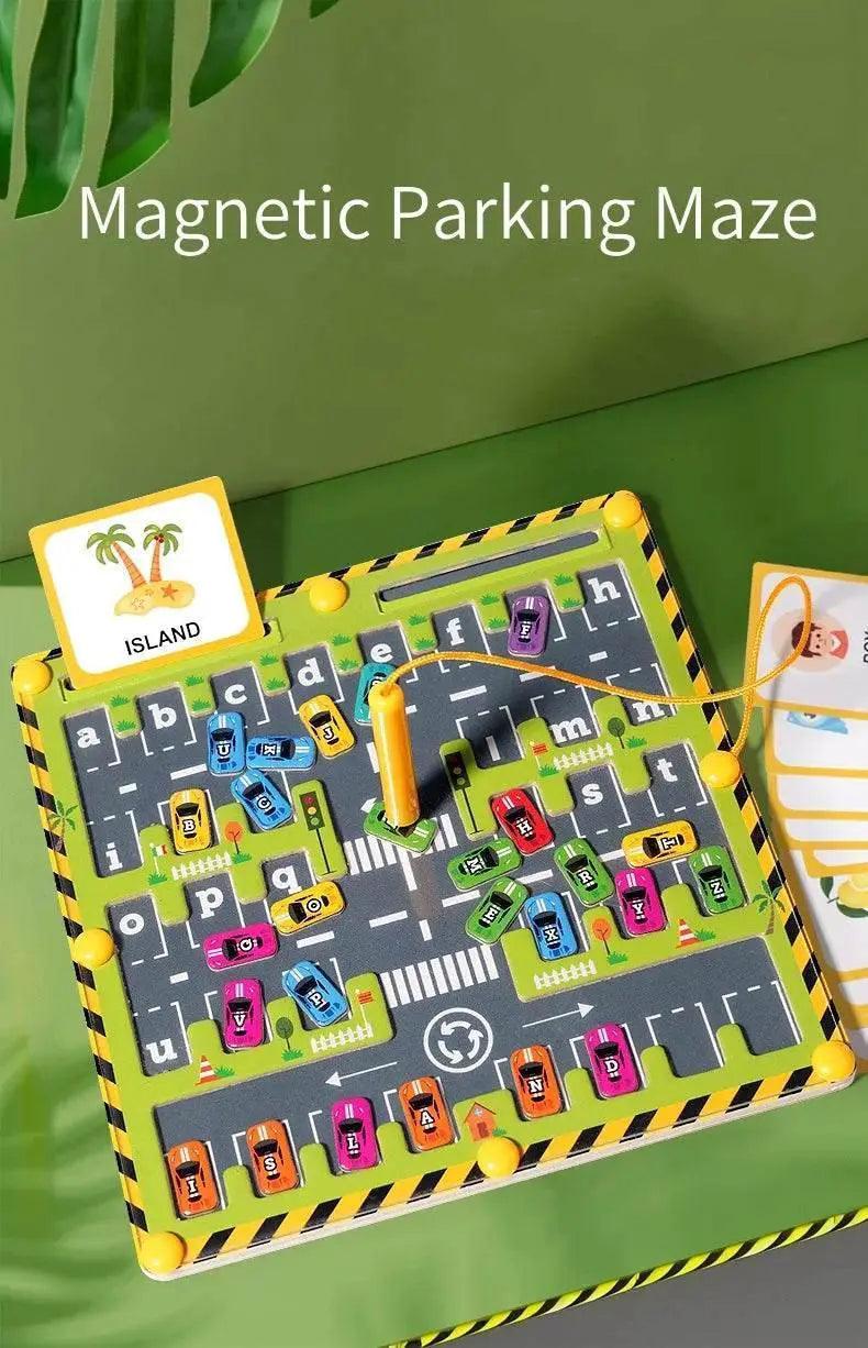  Magnetic Car Alphabet Maze Montessori Toy for Kids Ages 3-6 Fine Motor and Word Learning -  ToylandEU™