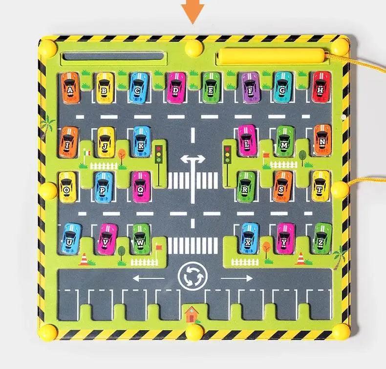  Magnetic Car Alphabet Maze Montessori Toy for Kids Ages 3-6 Fine Motor and Word Learning -  ToylandEU™