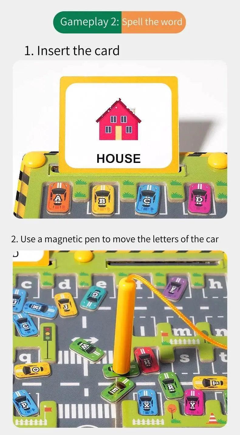  Magnetic Car Alphabet Maze Montessori Toy for Kids Ages 3-6 Fine Motor and Word Learning -  ToylandEU™