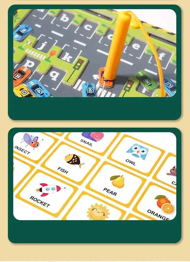  Magnetic Car Alphabet Maze Montessori Toy for Kids Ages 3-6 Fine Motor and Word Learning -  ToylandEU™