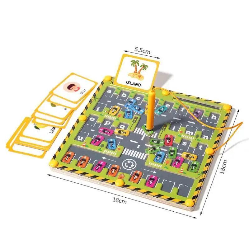  Magnetic Car Alphabet Maze Montessori Toy for Kids Ages 3-6 Fine Motor and Word Learning -  ToylandEU™