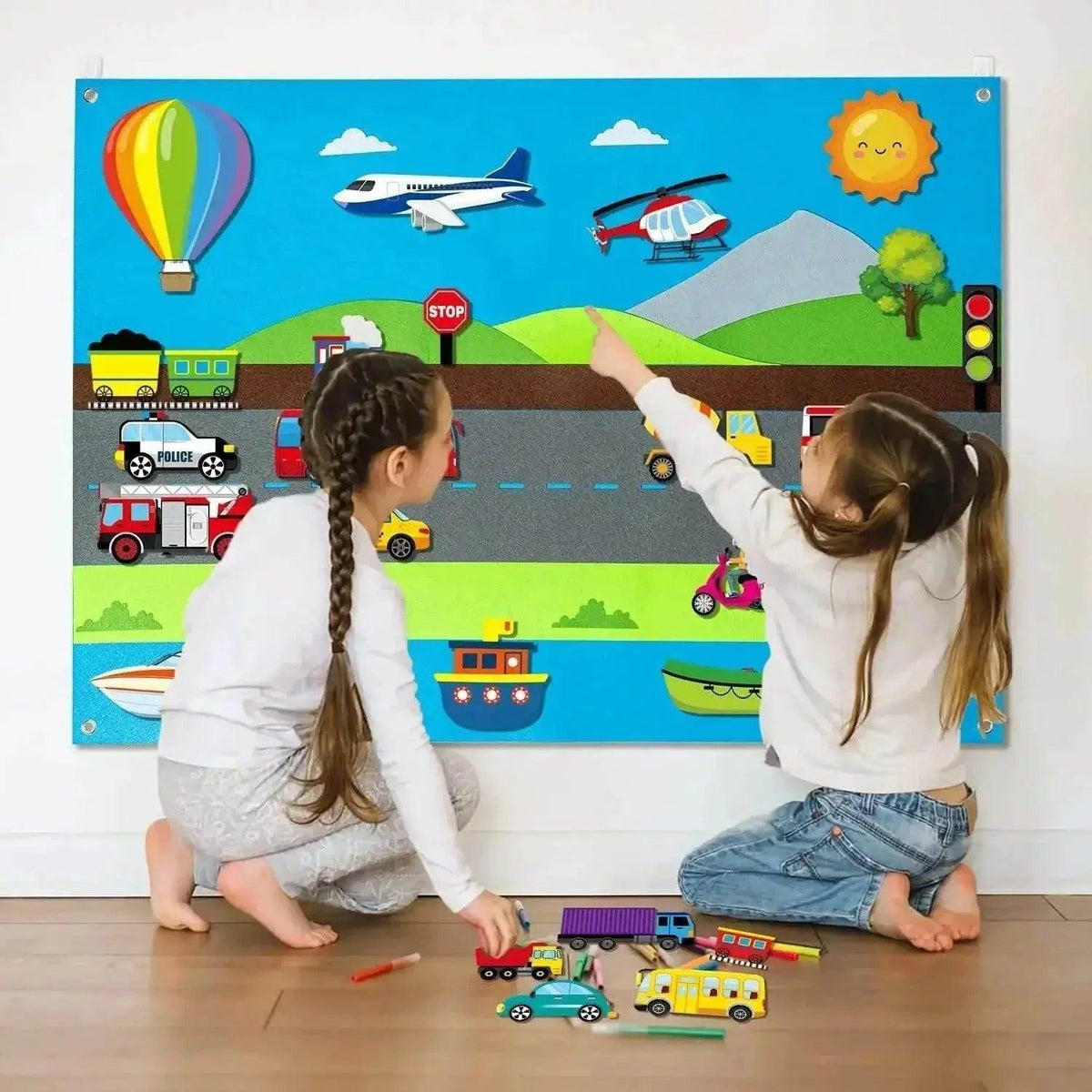  My Daily Calendar Farm Transportation Felt Story Board -  ToylandEU™