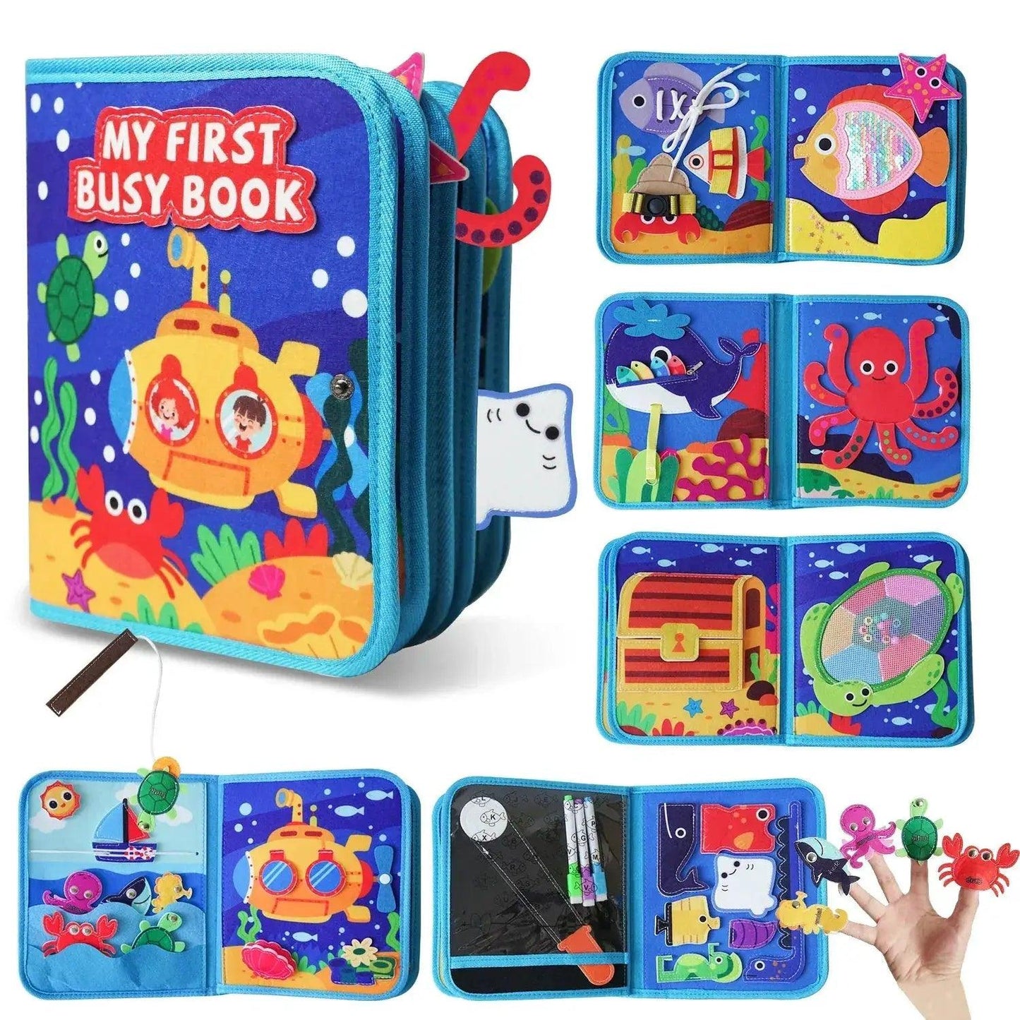  Ocean Busy Book Montessori Toy For Early Fine Motor -  ToylandEU™