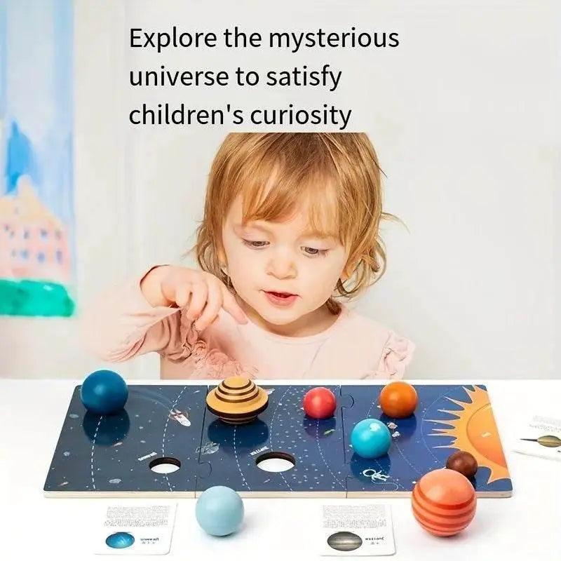  Wooden Planet Model Eight Planets in Space Scientific Exploration Toys Interactive Education -  ToylandEU™
