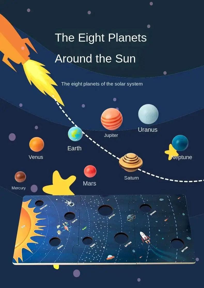 Wooden Planet Model Eight Planets in Space Scientific Exploration Toys Interactive Education -  ToylandEU™