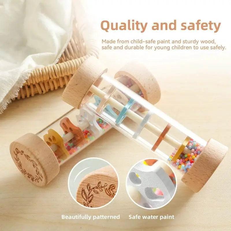  Montessori Rainbow Hourglass Rain Stick Rattle -  ToylandEU™