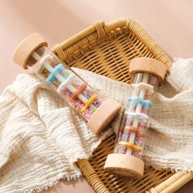  Montessori Rainbow Hourglass Rain Stick Rattle -  ToylandEU™