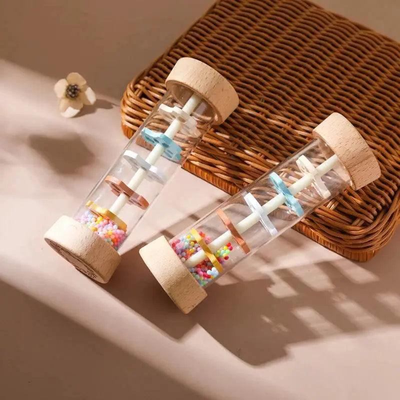  Montessori Rainbow Hourglass Rain Stick Rattle -  ToylandEU™