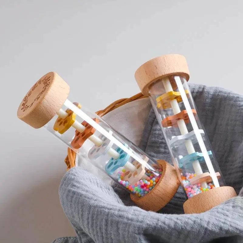  Montessori Rainbow Hourglass Rain Stick Rattle -  ToylandEU™