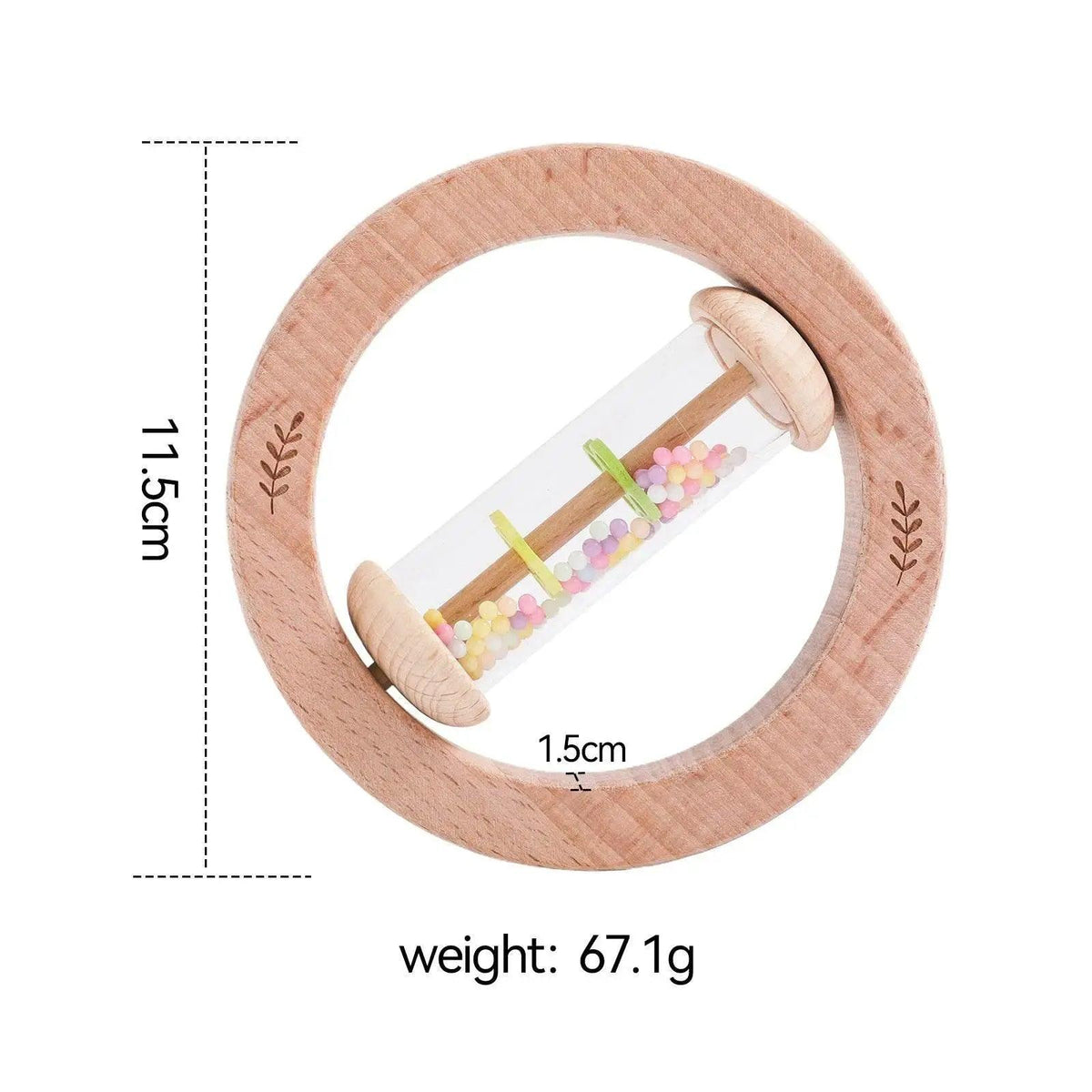  Montessori Rainbow Hourglass Rain Stick Rattle -  ToylandEU™