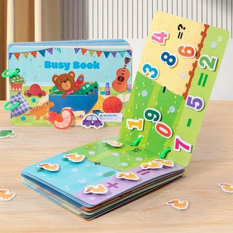  Montessori Repeatedly Sticker Busy Card Book For Kids Educational Toy With Numbers Matching Readings -  ToylandEU™