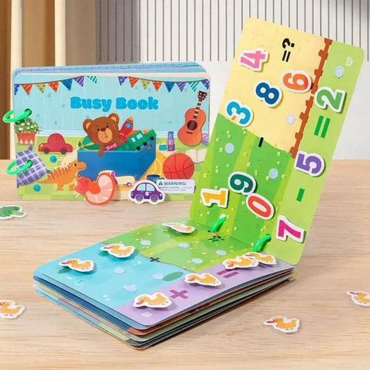  Montessori Repeatedly Sticker Busy Card Book For Kids Educational Toy With Numbers Matching Readings -  ToylandEU™