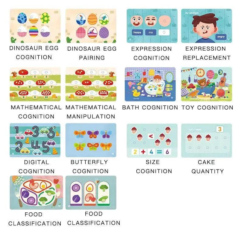  Montessori Repeatedly Sticker Busy Card Book For Kids Educational Toy With Numbers Matching Readings -  ToylandEU™