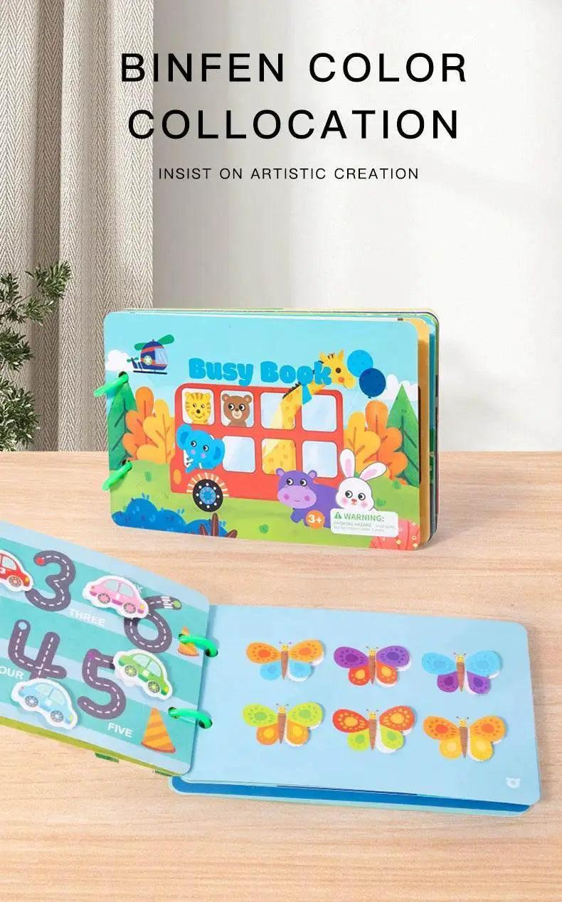  Montessori Repeatedly Sticker Busy Card Book For Kids Educational Toy With Numbers Matching Readings -  ToylandEU™