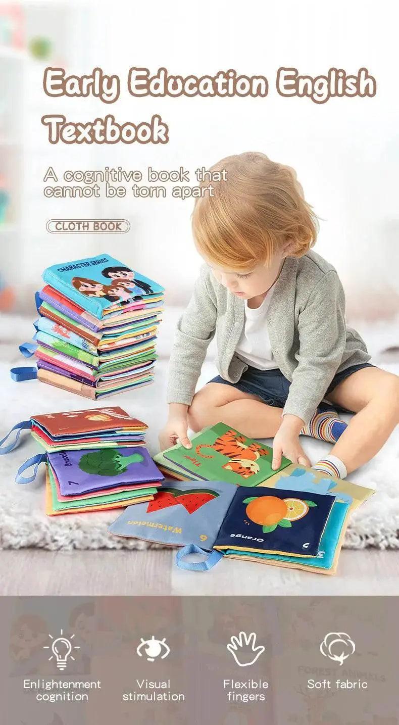  Montessori Soft Baby Cloth Book 3D Touch Feel High Contrast Sensory Toy For Kids -  ToylandEU™