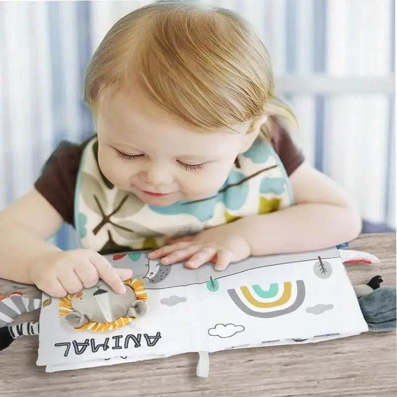  Soft Baby Cloth Book 3D Touch High Contrast Montessori Sensory Stroller Toy for Infants and Toddlers -  ToylandEU™