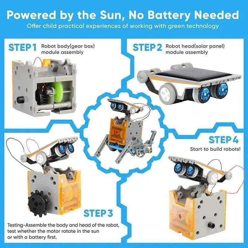  Solar Robot Kit 12 In 1 Educational Science Experiments -  ToylandEU™