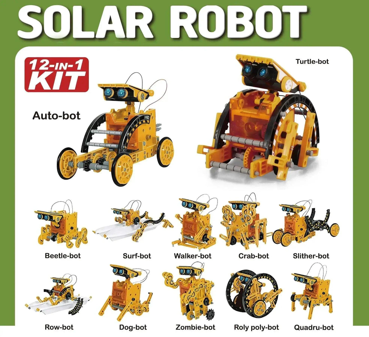 Solar Robot Kit 12 In 1 Educational Science Experiments -  ToylandEU™