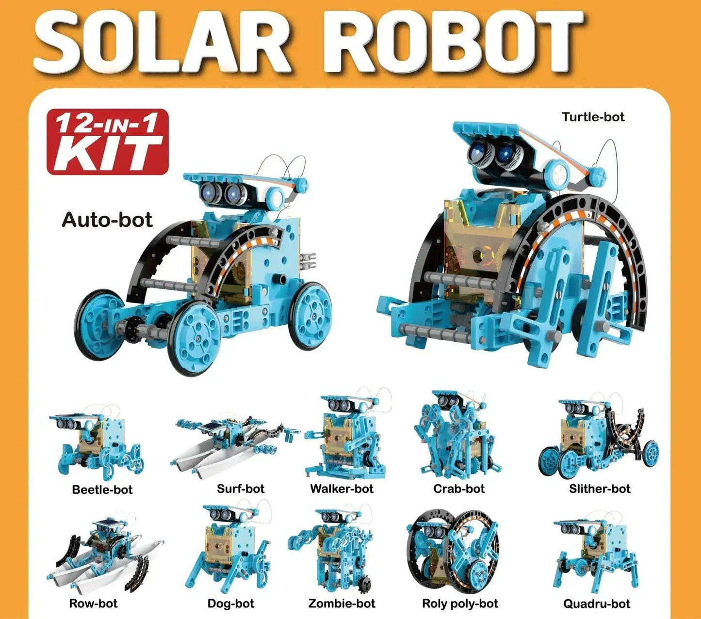  Solar Robot Kit 12 In 1 Educational Science Experiments -  ToylandEU™