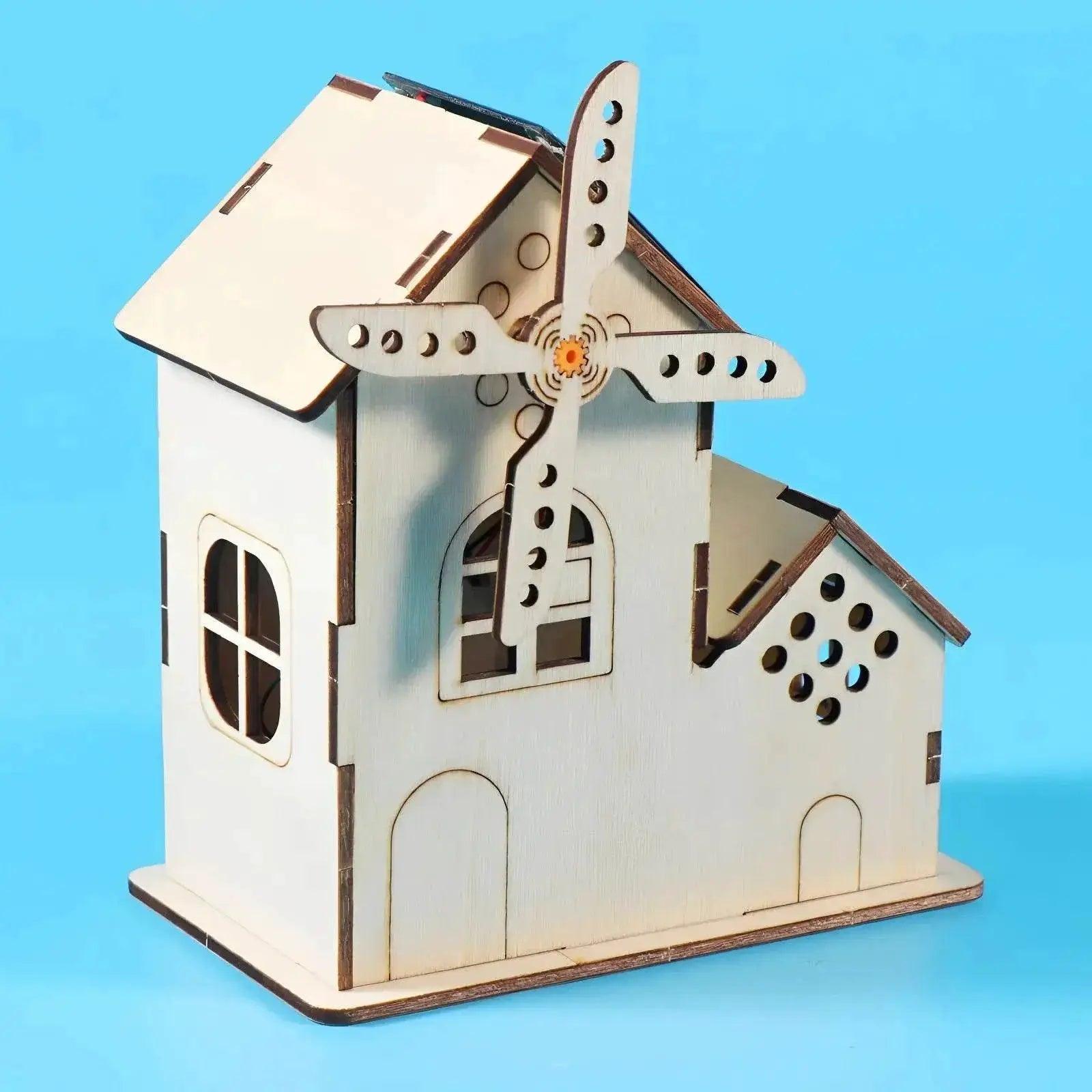  Solar-powered DIY Windmill Houses Children's DIY Handcrafted Assembly Models Educational Science Experiment Toys -  ToylandEU™