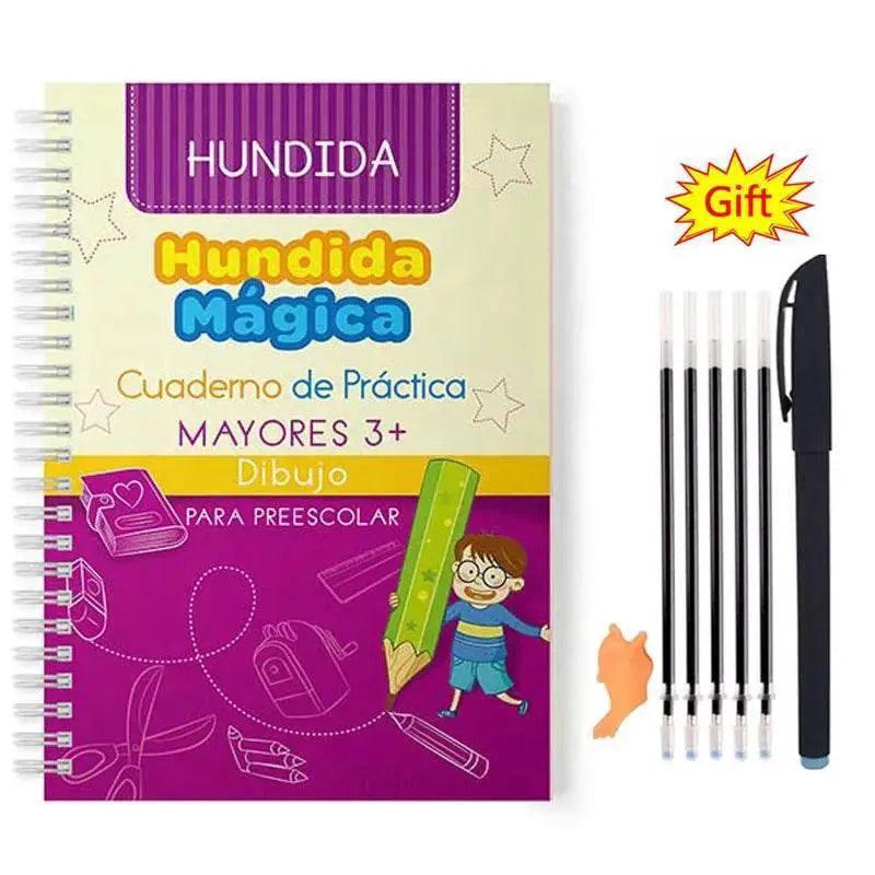  Spanish Magic Books Learn Spanish Numbers And Lettering Copybook Montessori Reusable Practice Set -  ToylandEU™