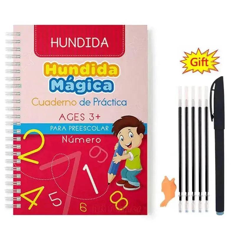  Spanish Magic Books Learn Spanish Numbers And Lettering Copybook Montessori Reusable Practice Set -  ToylandEU™