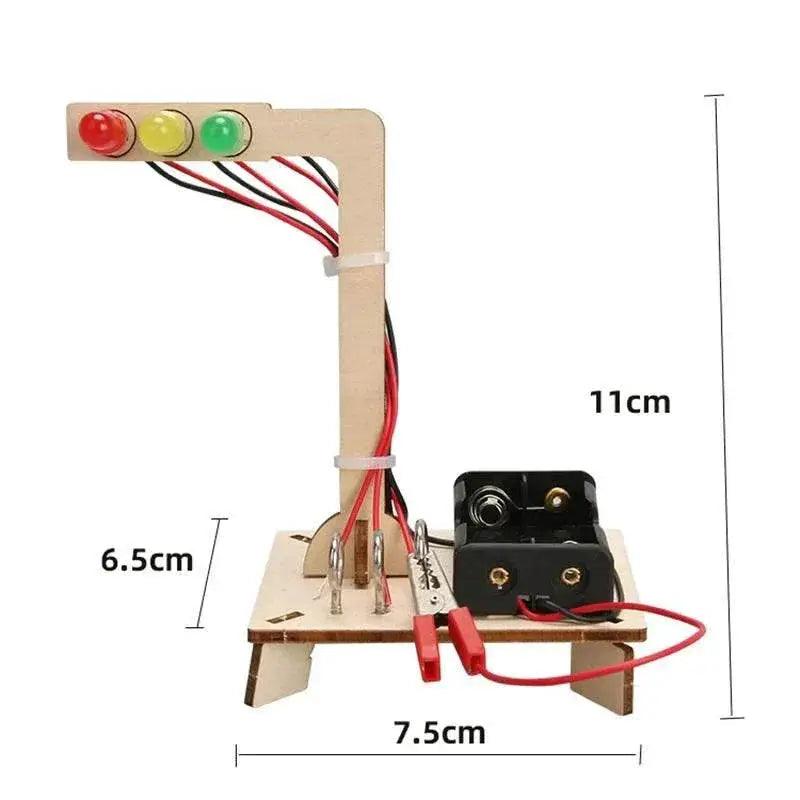  Wooden Traffic Lights Model Kids Science Toy Funny Technology Physics Teaching Aids Kit Learning Educational Toys for Children -  ToylandEU™