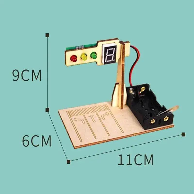  Wooden Traffic Lights Model Kids Science Toy Funny Technology Physics Teaching Aids Kit Learning Educational Toys for Children -  ToylandEU™