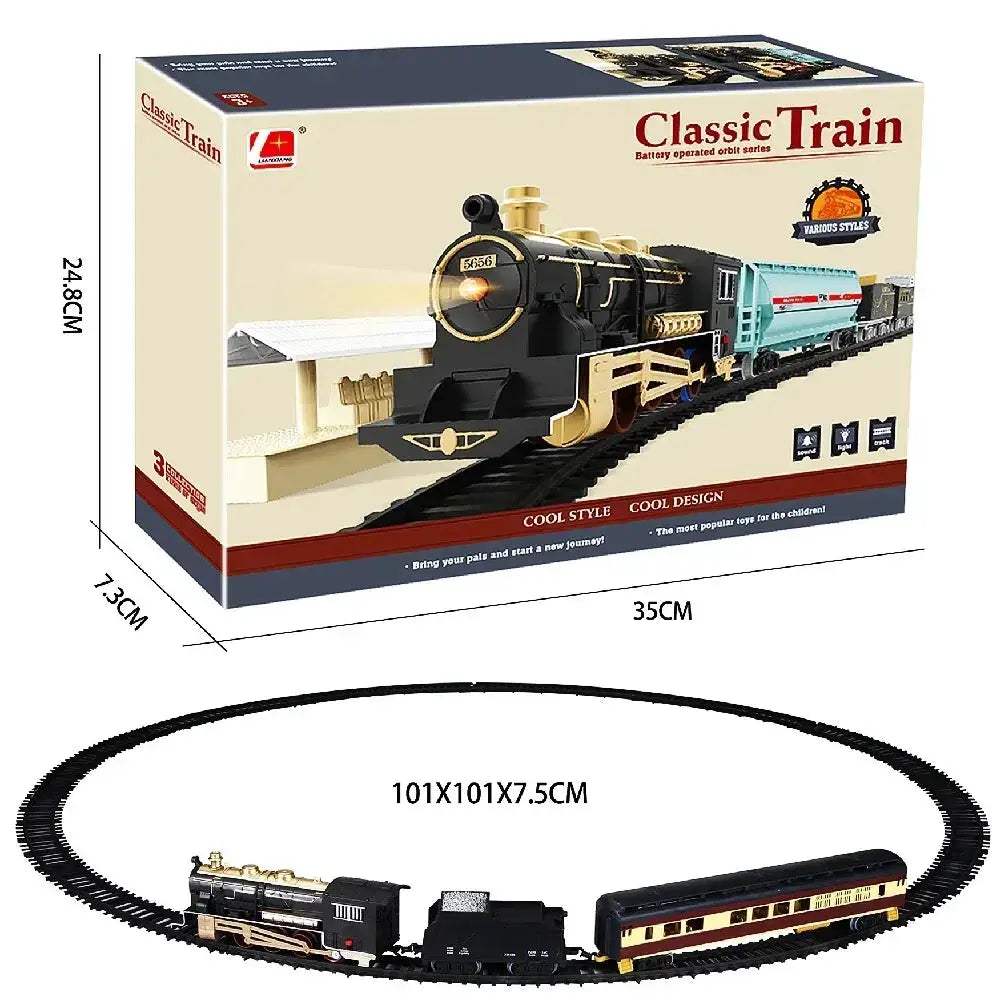 Educational Toy Train Set For Kids Christmas Railway Model - ToylandEU