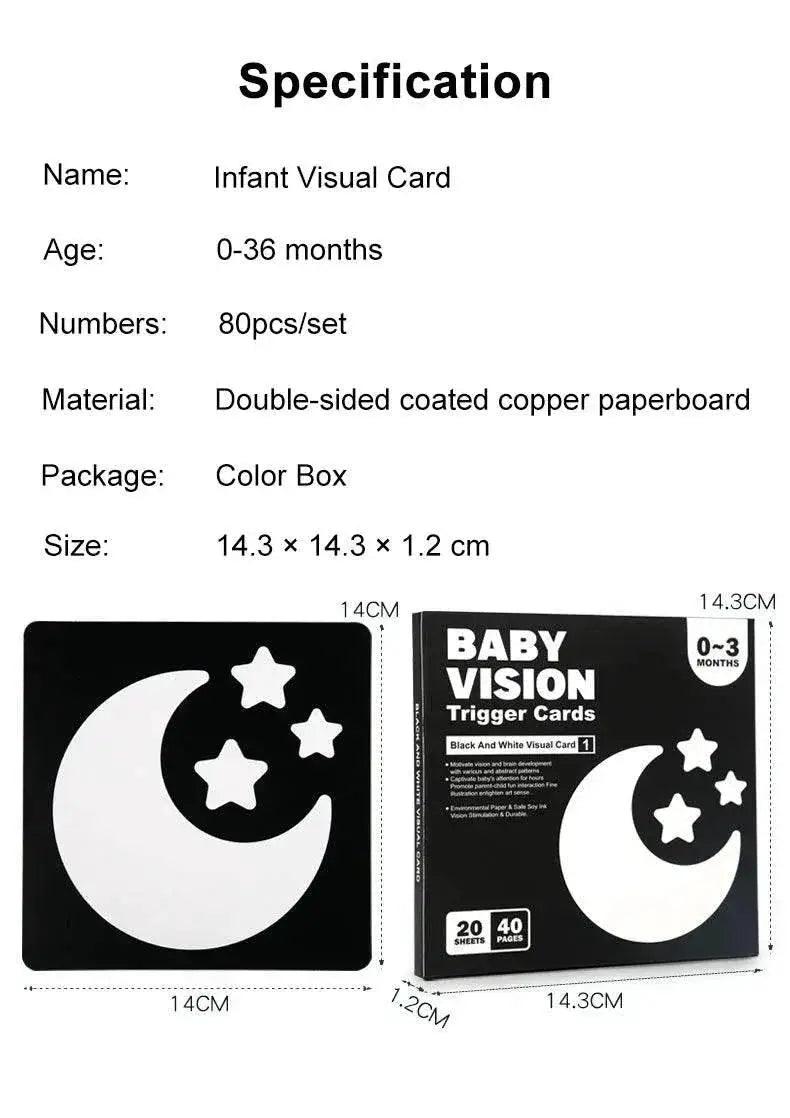  Montessori Visual Stimulation Cards High Contrast 20 Cards -  ToylandEU™