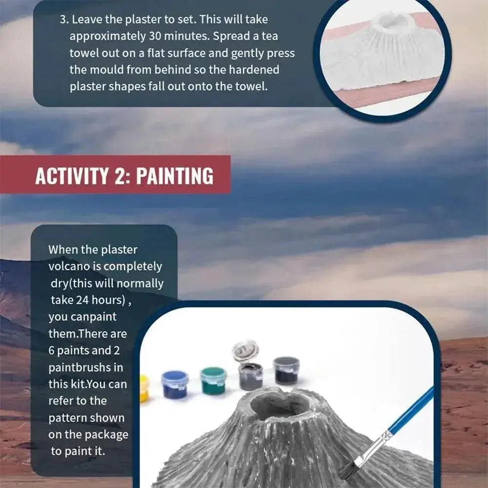  Creative Volcano Eruption Experiment Set DIY Painting Coloring Kit Child Popular Science Toy Birthday Gifts for Boys and Girls -  ToylandEU™