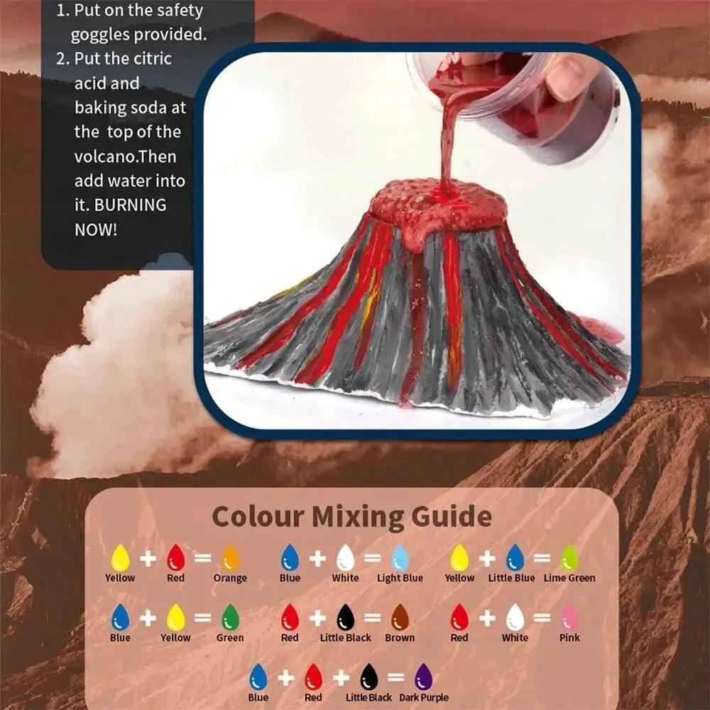 Creative Volcano Eruption Experiment Set DIY Painting Coloring Kit Educational Science Toy Birthday Gifts for Boys and Girls -  ToylandEU™