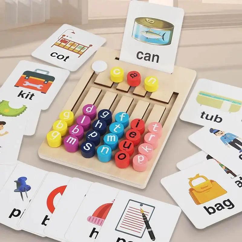  Montessori Vowels Go Position Spelling Word Letter Maze Matching Game Wooden Educational Toy For Ages 3 To 12 -  ToylandEU™