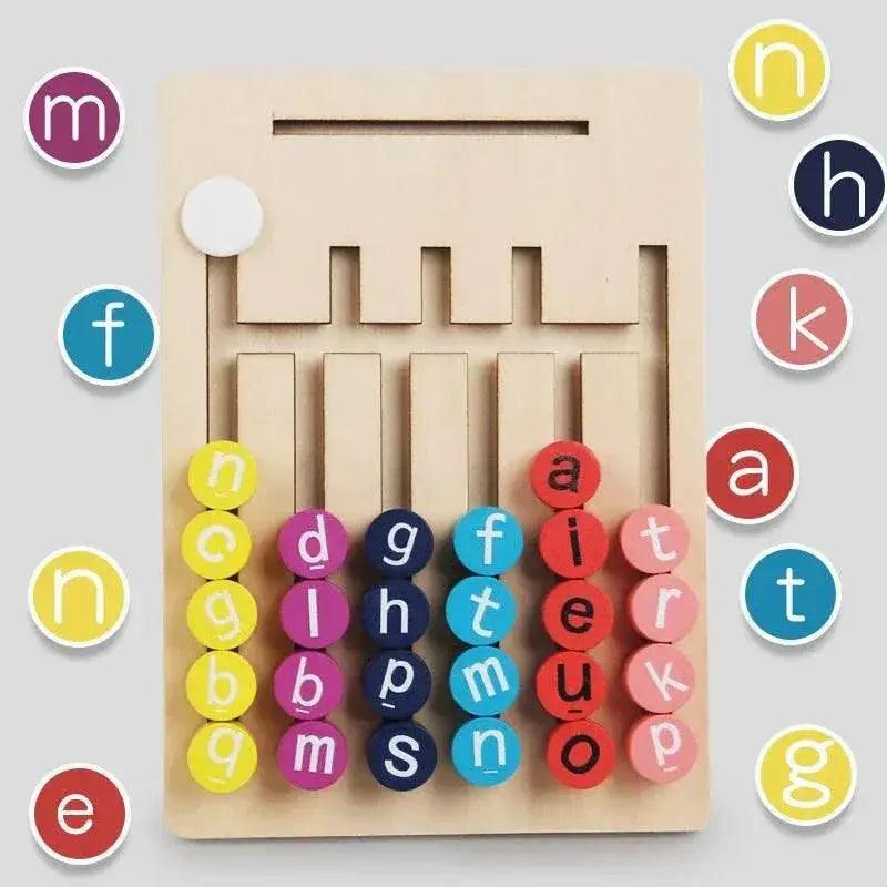  Montessori Vowels Go Position Spelling Word Letter Maze Matching Game Wooden Educational Toy For Ages 3 To 12 -  ToylandEU™