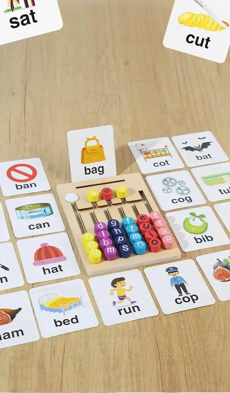  Montessori Vowels Go Position Spelling Word Letter Maze Matching Game Wooden Educational Toy For Ages 3 To 12 -  ToylandEU™