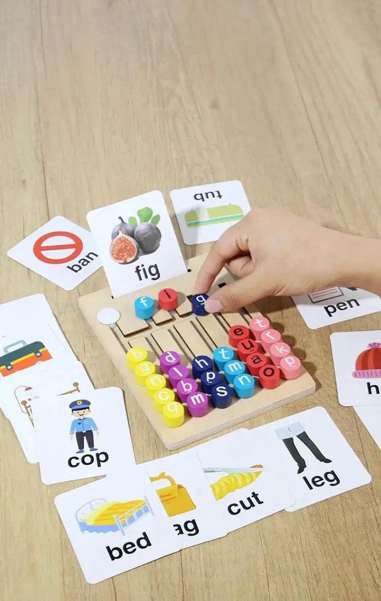  Montessori Vowels Go Position Spelling Word Letter Maze Matching Game Wooden Educational Toy For Ages 3 To 12 -  ToylandEU™