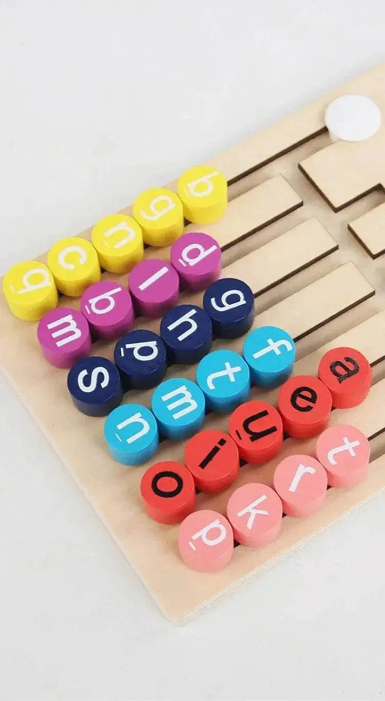  Montessori Vowels Go Position Spelling Word Letter Maze Matching Game Wooden Educational Toy For Ages 3 To 12 -  ToylandEU™