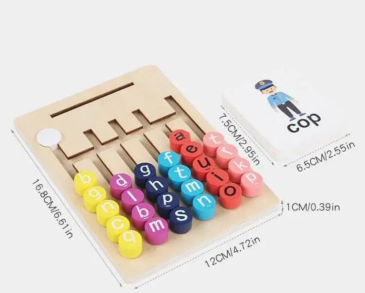  Montessori Vowels Go Position Spelling Word Letter Maze Matching Game Wooden Educational Toy For Ages 3 To 12 -  ToylandEU™