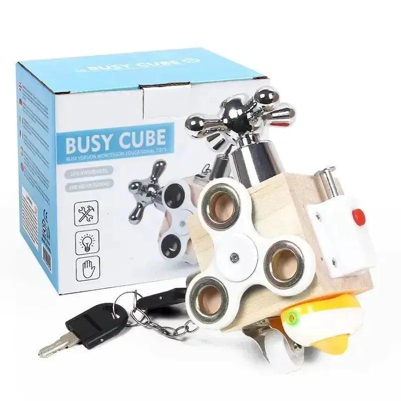  Wooden Busy Cube Fidget Toy For Montessori Learning -  ToylandEU™