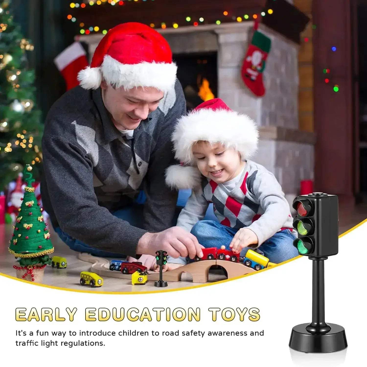 Educational Traffic Light Toy With Sound LED For Kids - ToylandEU