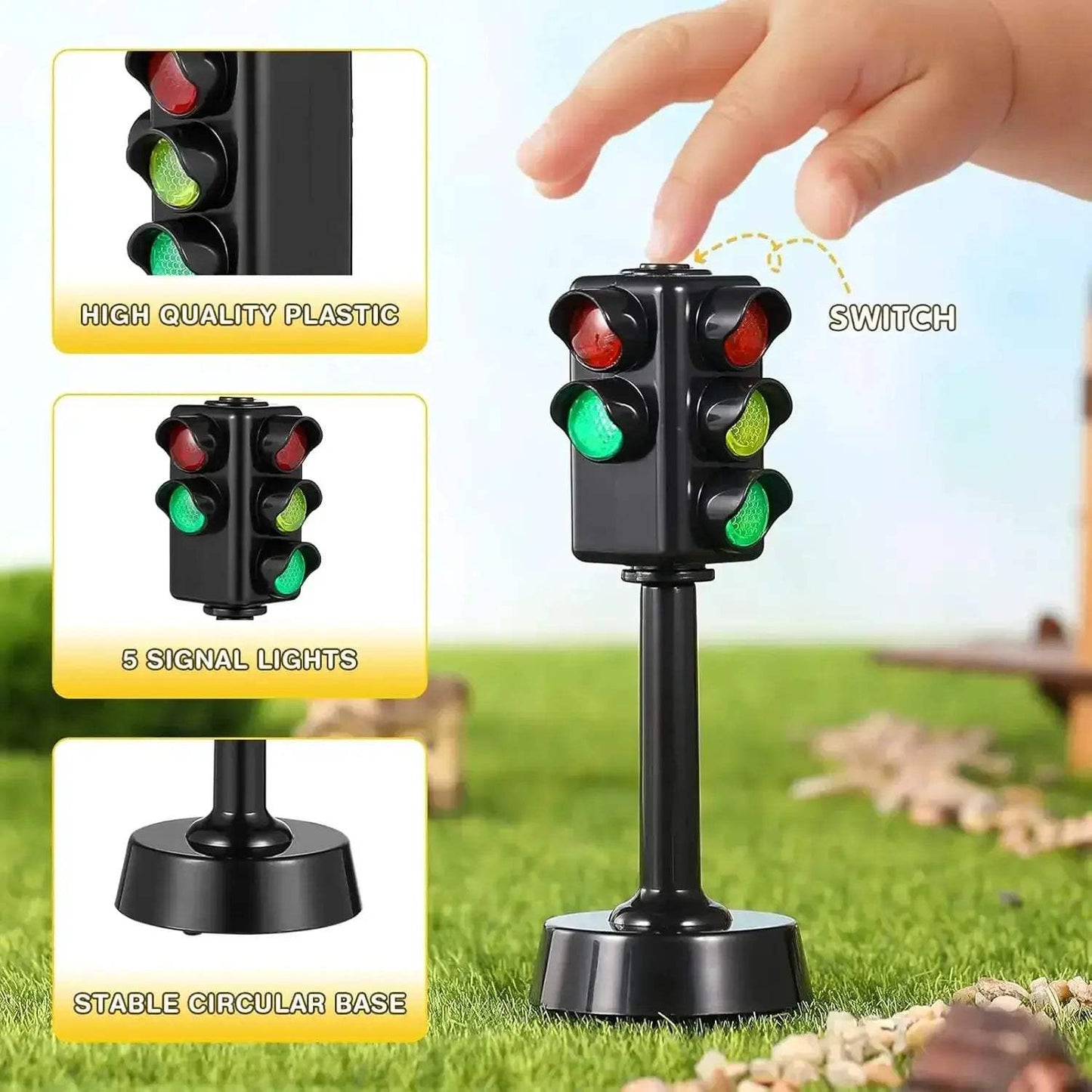 Educational Traffic Light Toy With Sound LED For Kids - ToylandEU